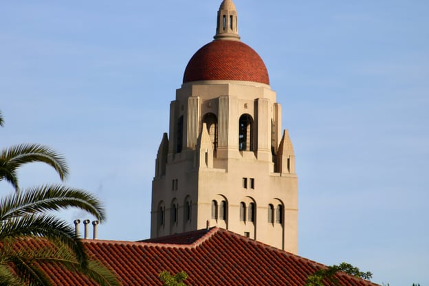 Stanford University Hoover Tower at golden hour
